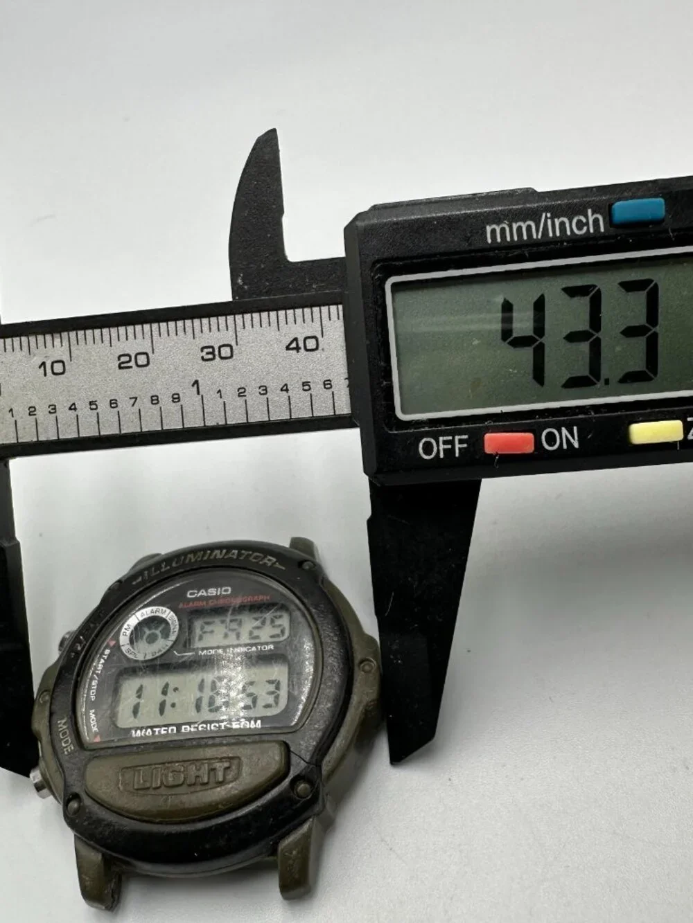 3/$30 Casio Illuminator Digital Watch Men Black  Case Only No Band New Battery